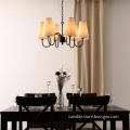 Black Iron Pendant Lamp Modern Lamp With White Fabric Cover